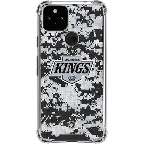 NHL Los Angeles Kings Camo Google Pixel 5 Clear Case